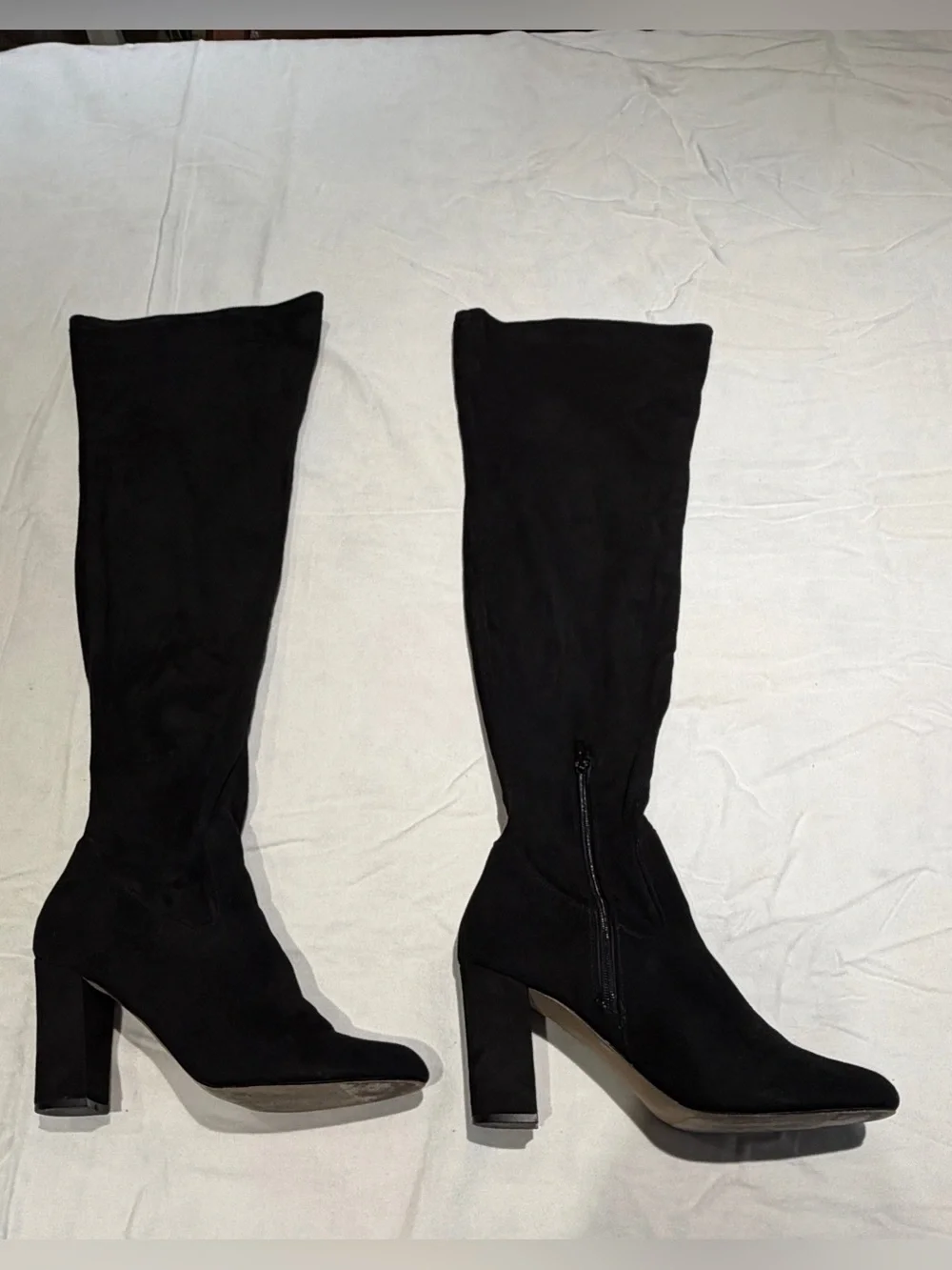 Madden Girl Black Over-the-Knee Block Heel Boots